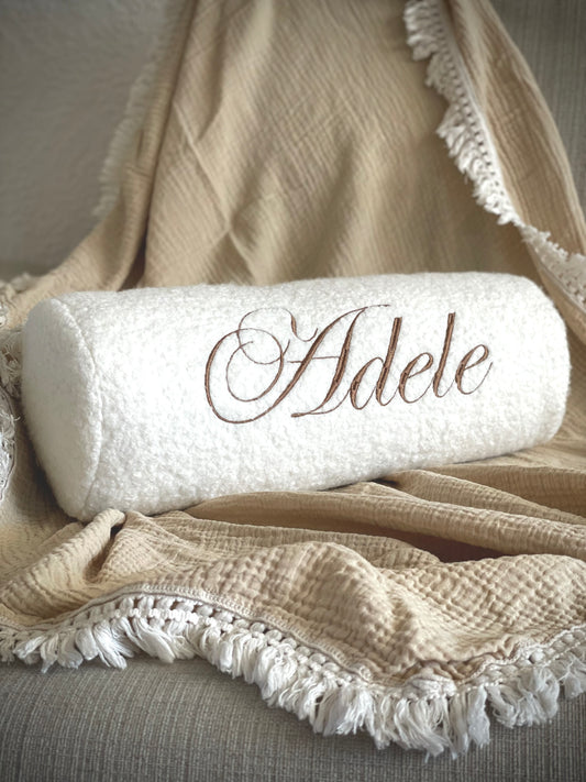 Personalised Boucle Bolster Cushion