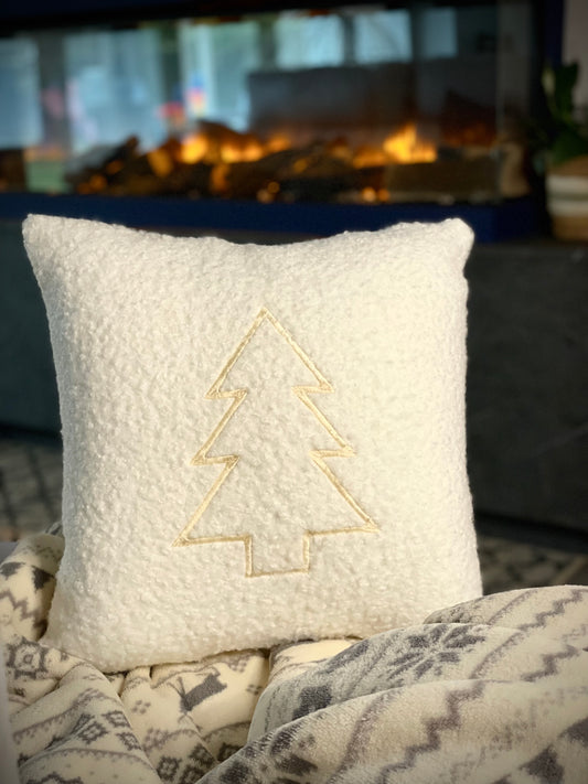 Bouclè Christmas Tree Cushion Cover