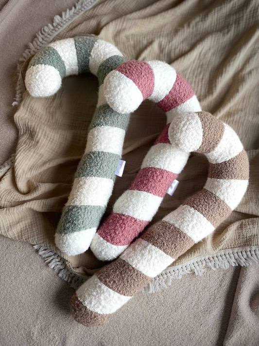 Bouclè Christmas Candycane cushions