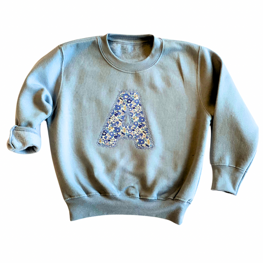 Personalise "A" Liberty of London Sweatshirt 2-3 years old